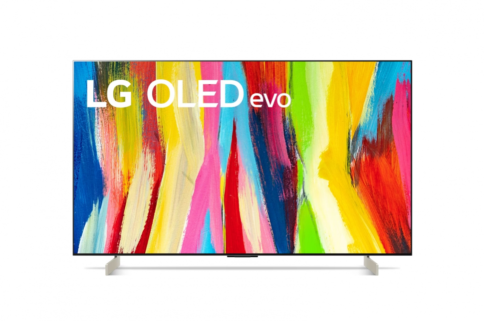 42" Телевизор LG OLED42C2RLB 2022 OLED, HDR, холодный беж