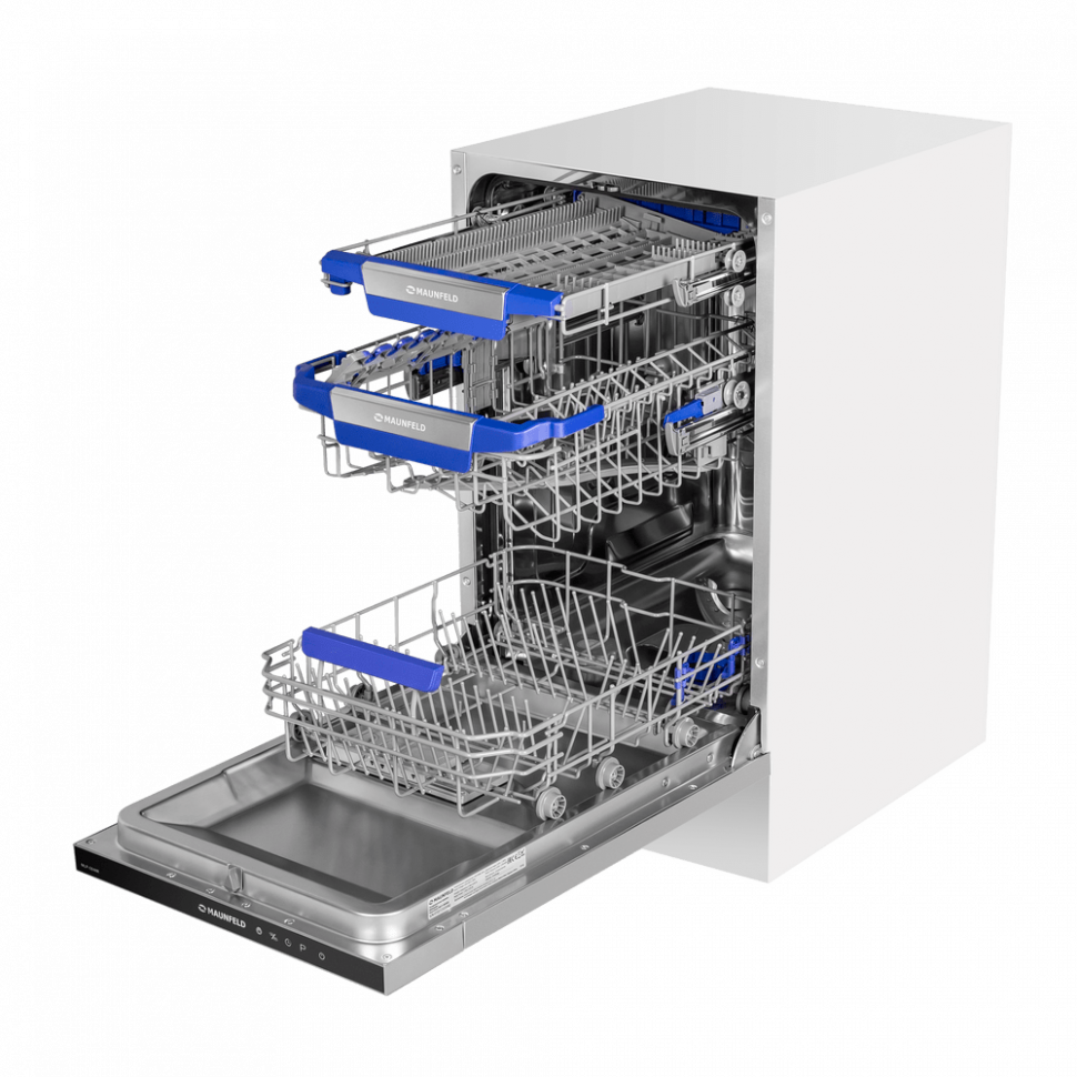 Посудомоечная машина с турбосушкой и лучом на полу MAUNFELD MLP-08IMR