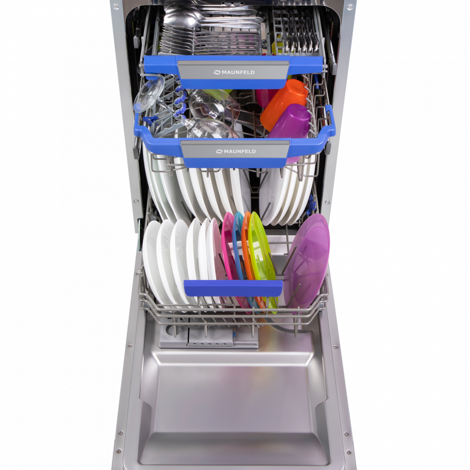 Посудомоечная машина с турбосушкой и лучом на полу MAUNFELD MLP-08IMR