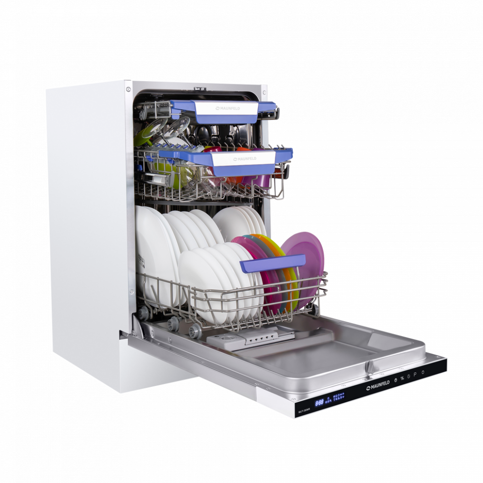 Посудомоечная машина с турбосушкой и лучом на полу MAUNFELD MLP-08IMR
