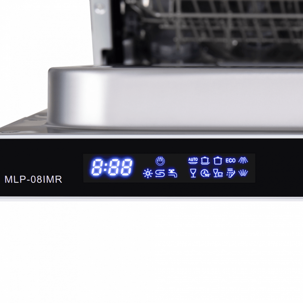 Посудомоечная машина с турбосушкой и лучом на полу MAUNFELD MLP-08IMR