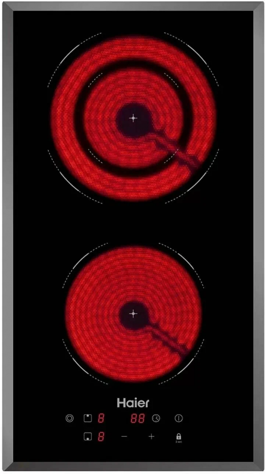 Электрическая варочная панель Haier HHY-C32RVB, с рамкой, черный