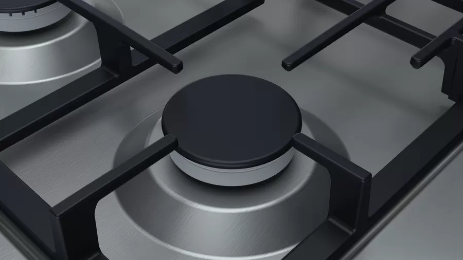 Газовая варочная панель Bosch PGP6B5O93R, серебристый