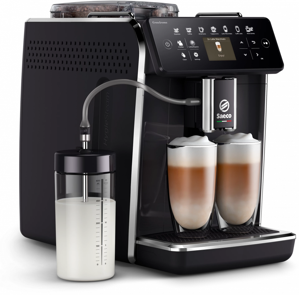 Кофемашина Saeco GranAroma SM6480/00, черный глянцевый