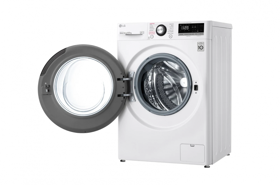 Стиральная машина LG F2V3GS6W, белый/черный