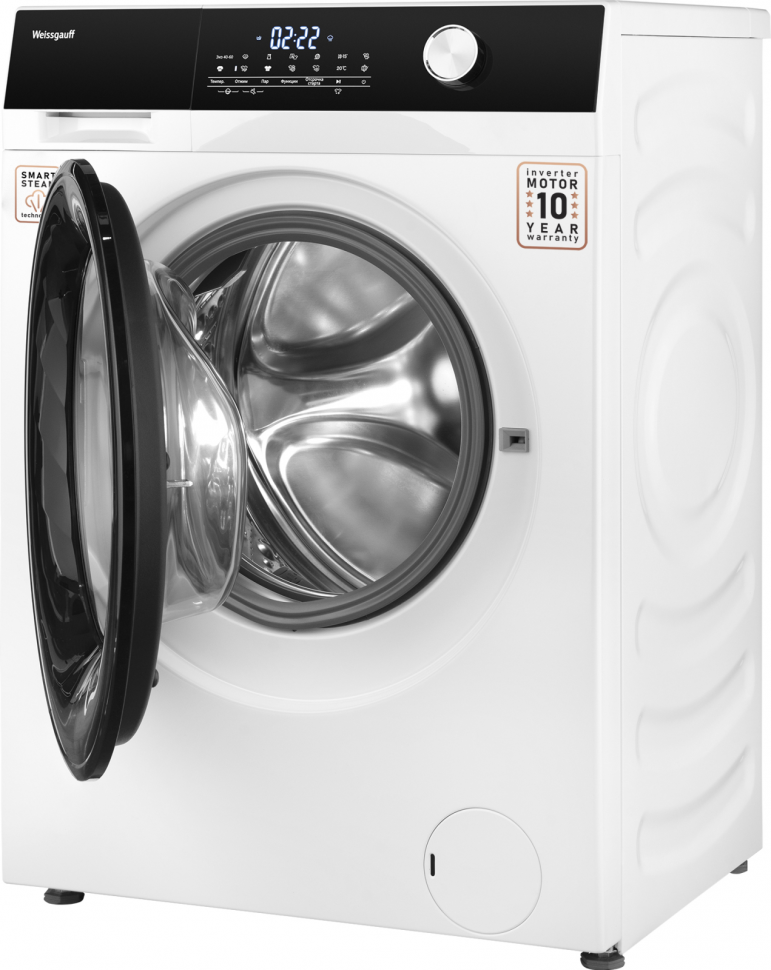 Cтиральная машина с инвертором и паром Weissgauff WM 4948 Premium Inverter Steam