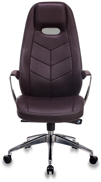 Кресло руководителя Zen коричневый кожа крестовина алюминий ZEN/BROWN