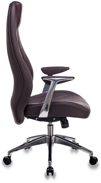 Кресло руководителя Zen коричневый кожа крестовина алюминий ZEN/BROWN