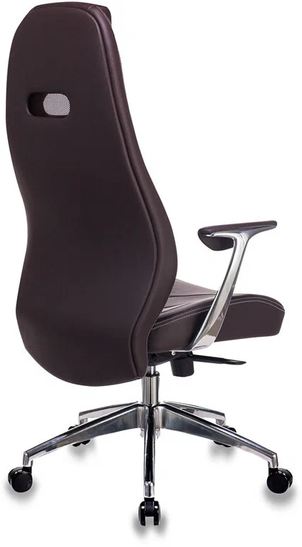 Кресло руководителя Zen коричневый кожа крестовина алюминий ZEN/BROWN