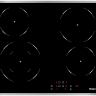 Электрическая варочная панель Haier HHY-C64DFB, цвет панели черный, цвет рамки серебристый