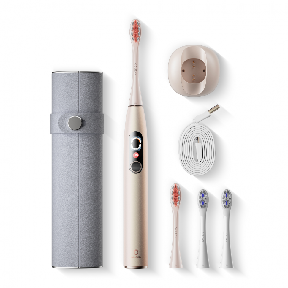 Электрическая зубная щетка Oclean X Pro Digital Set, золотая