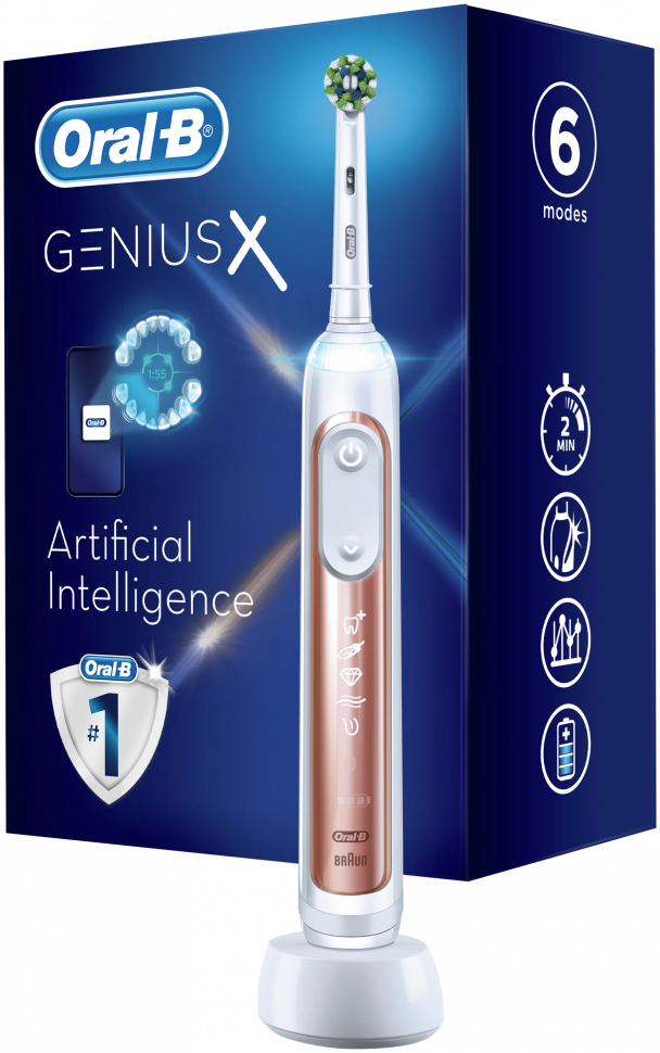 Электрическая зубная щетка Oral-B Genius X Rose Gold D706.513.6