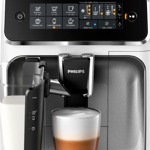 Кофемашина Philips EP3243 Series 3200 LatteGo, серебристый/белый