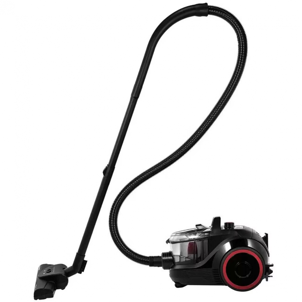 Пылесос Bosch ProPower BGS21POW2 с контейнером для пыли, 700Вт, черный/красный