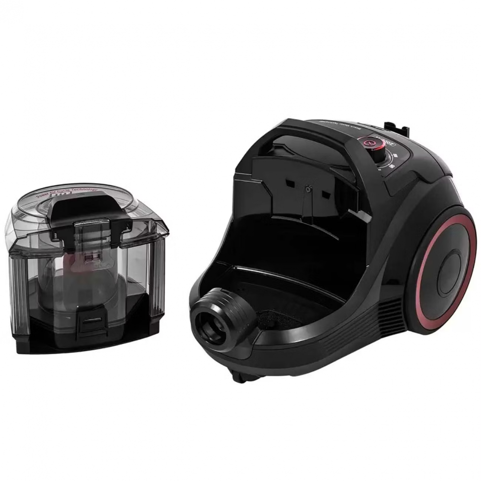 Пылесос Bosch ProPower BGS21POW2 с контейнером для пыли, 700Вт, черный/красный