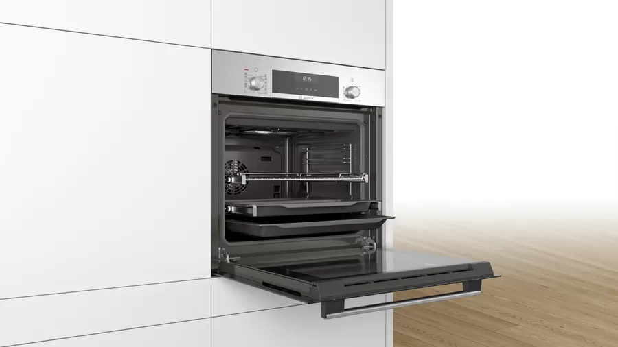 Электрический духовой шкаф Bosch HIJ517YS0R, серебристый