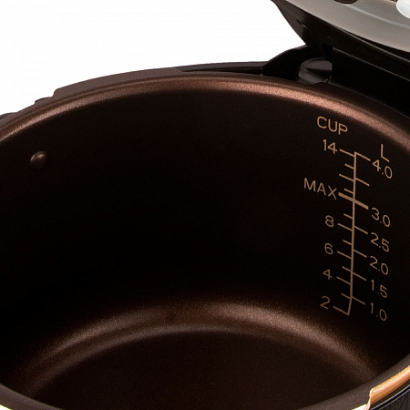 Скороварка/мультиварка REDMOND RMC-M140, золотистый/черный