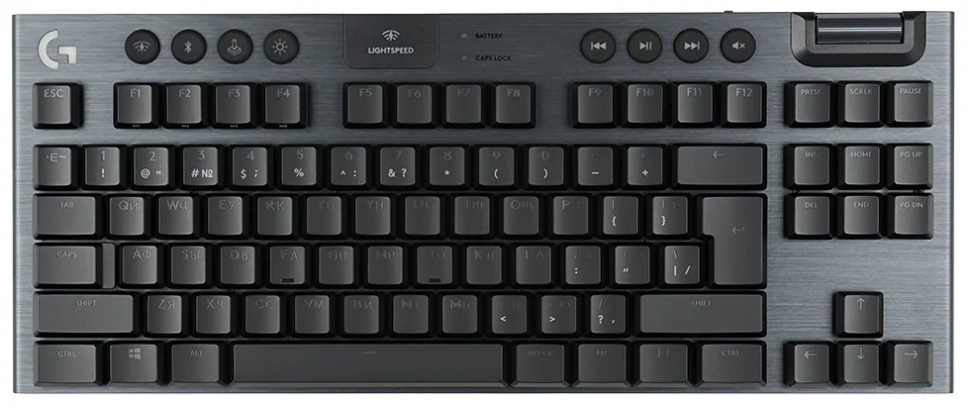 Игровая беспроводная клавиатура Logitech G G915 TKL Logitech GL Clicky, carbon, русская