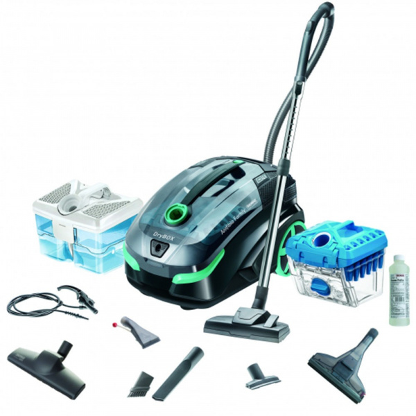 Пылесос Thomas DryBox Amfibia Family, черный/салатовый