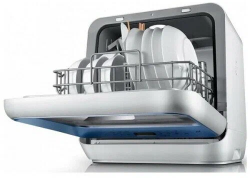 Компактная посудомоечная машина Midea MCFD42900BLMINI-i, голубой