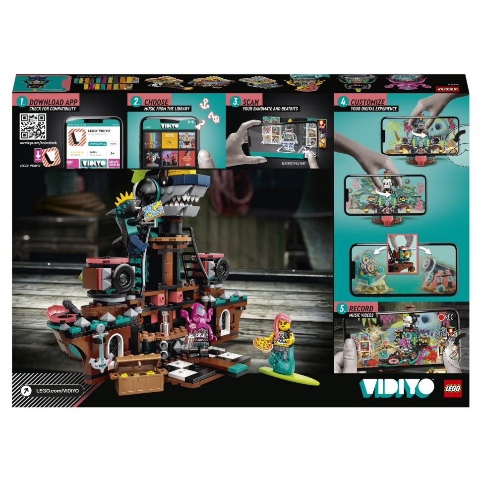 Конструктор LEGO Vidiyo 43114 Корабль пирата Панка
