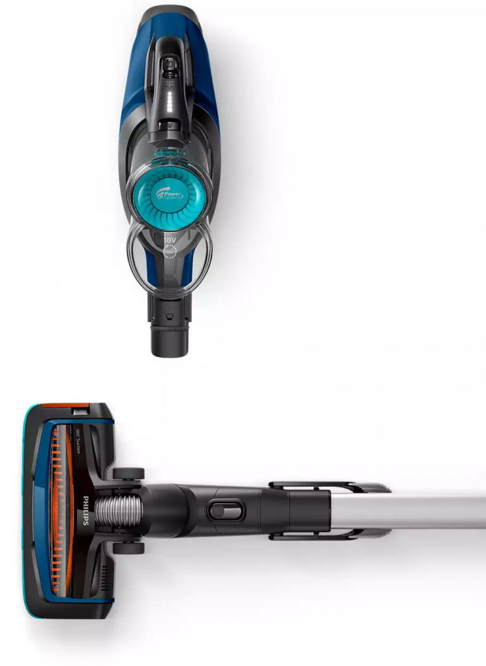 Пылесос ручной Philips FC6718/01 черный/синий