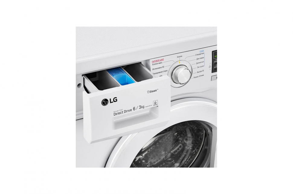 Стиральная машина с сушкой LG F1296CDS0, белый