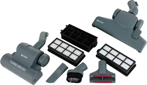 Пылесос VITEK VT-1833, серебристый/черный