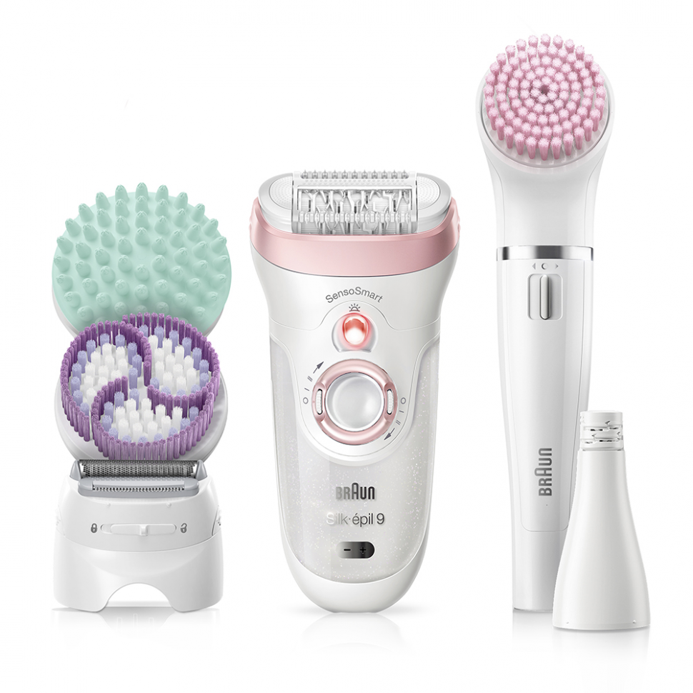 Эпилятор Braun SES 9-985 Silk-epil 9 Beauty Set белый