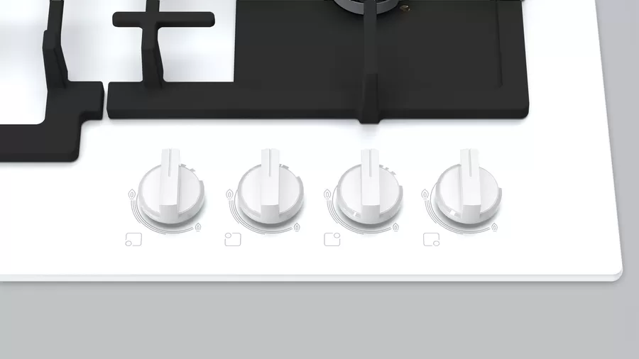 Газовая варочная панель Bosch Serie 4 PNP6B2O92R, белый