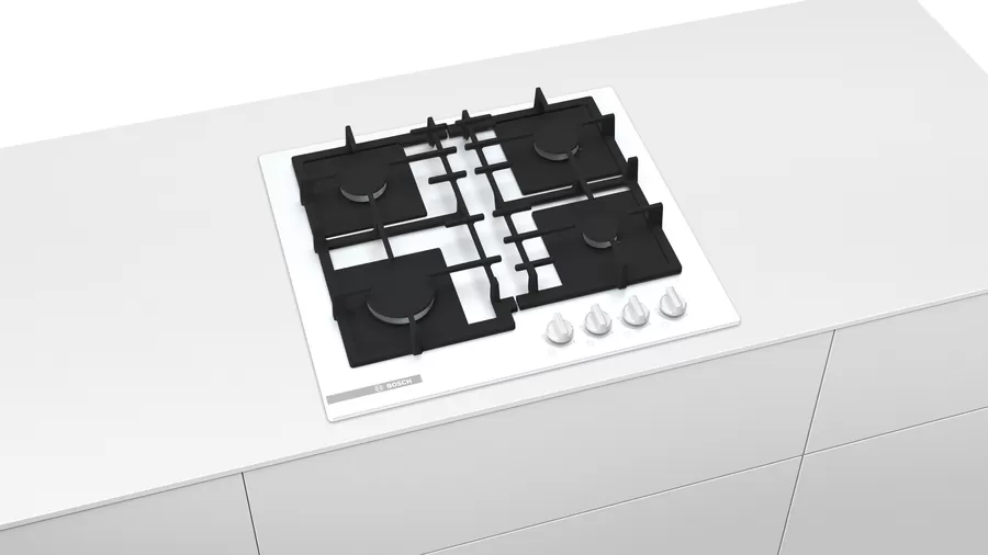 Газовая варочная панель Bosch Serie 4 PNP6B2O92R, белый