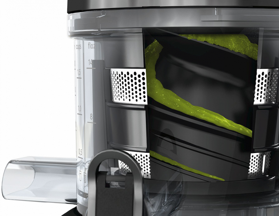 Шнековая соковыжималка Bosch MESM500W, белый/черный