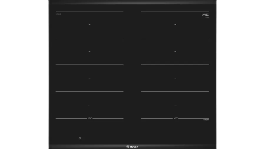 Индукционная варочная панель Bosch PXX675DV1E, цвет панели черный, цвет рамки серебристый