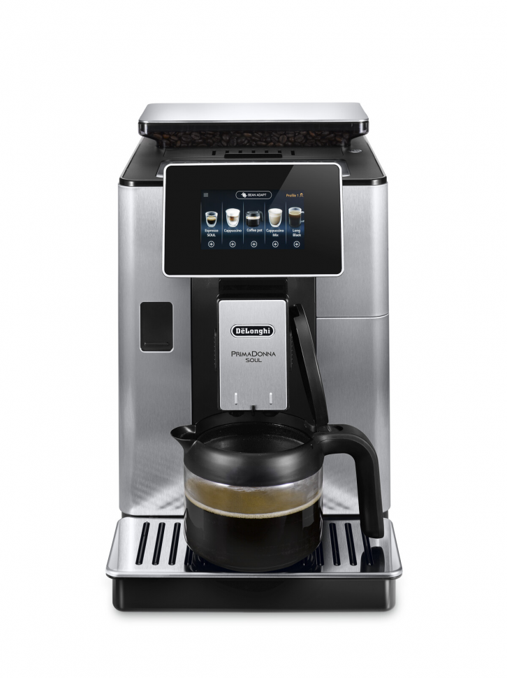Кофемашина De'Longhi PrimaDonna SOUL ECAM610.75.MB, металлик/черный