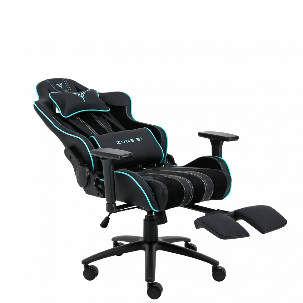 Кресло компьютерное игровое ZONE 51 GRAVITY PLUS, черный/бирюзовый