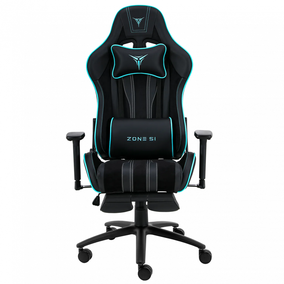 Кресло компьютерное игровое ZONE 51 GRAVITY PLUS, черный/бирюзовый