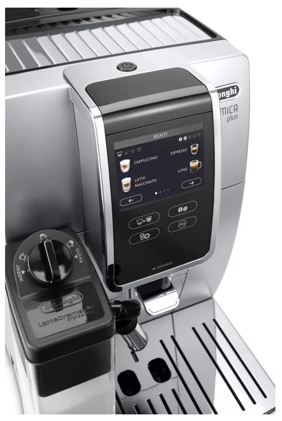 Кофемашина De'Longhi Dinamica ECAM 370.85, серебристый/черный