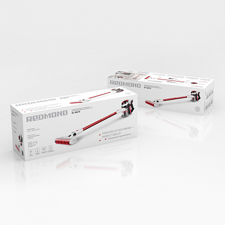 Пылесос REDMOND RV-UR370, красный/белый