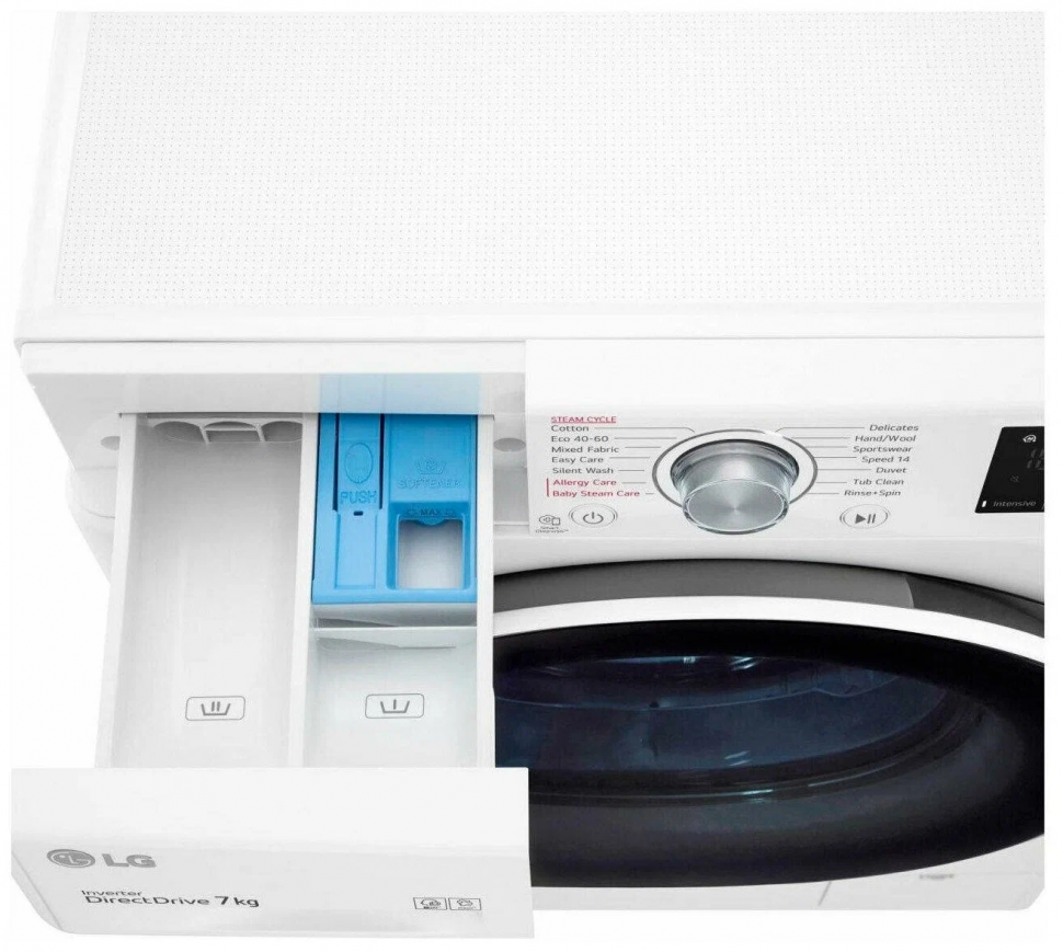 Стиральная машина LG F2WV3S7S0E, белый/черный