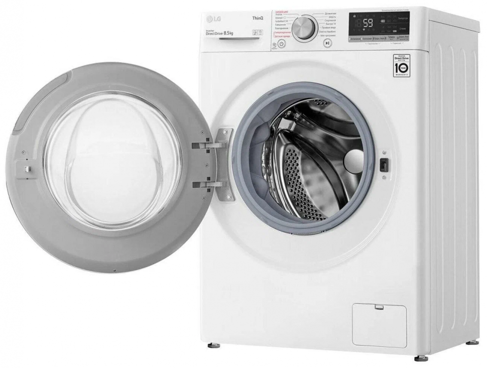 Стиральная машина LG F2WV3S7S0E, белый/черный
